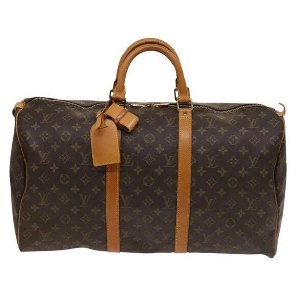 LOUIS VUITTON Monogram Keepall 50 Boston Bag LV Auth - Picture 2 of 16